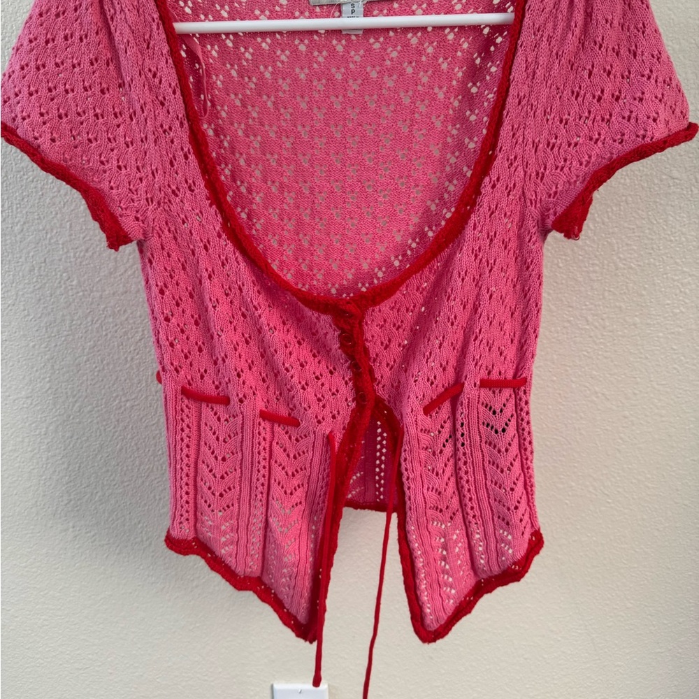 Urban Outfitters Pink and Red Knit Top